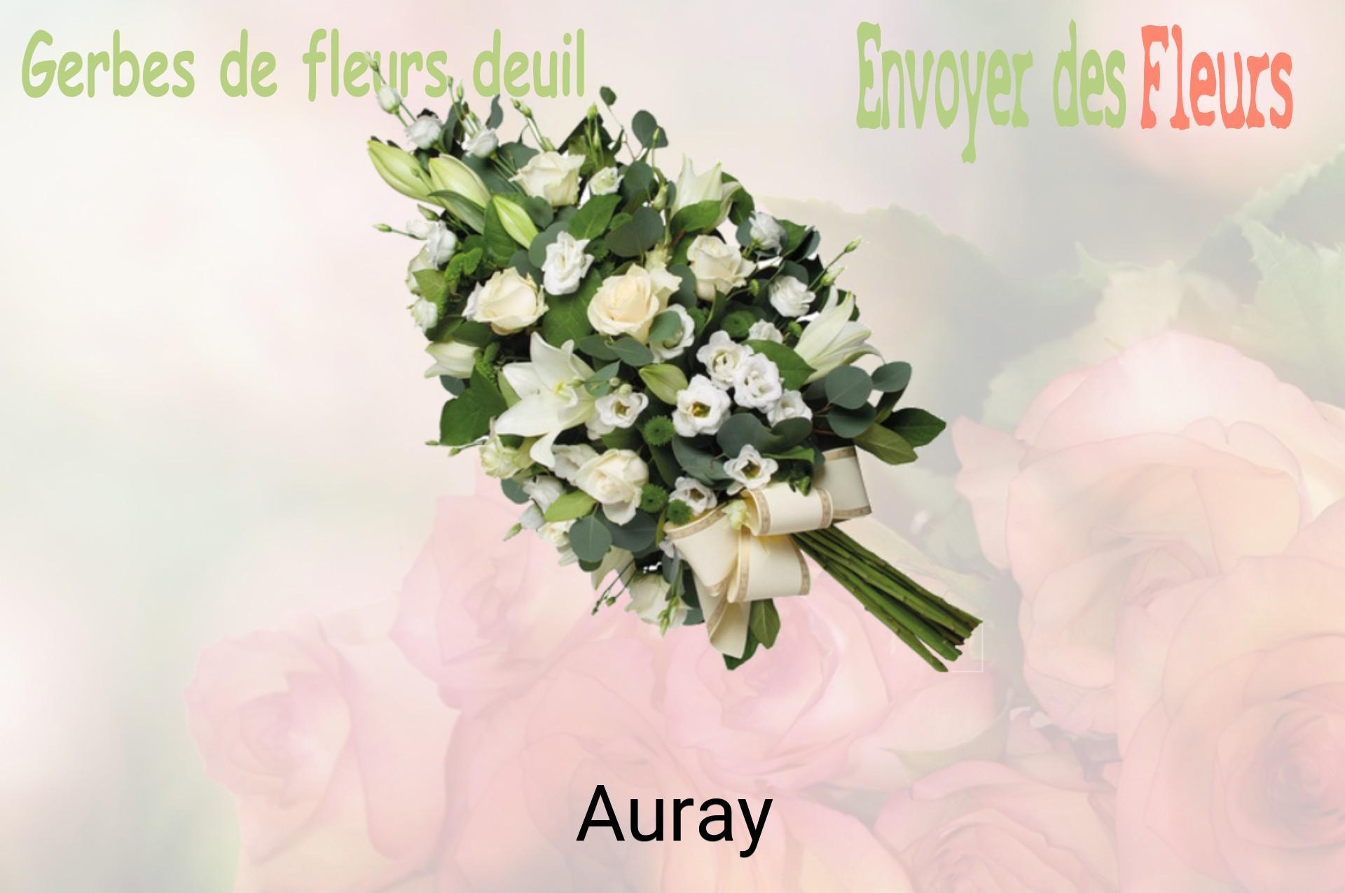 Gerbe de fleurs de deuil livrée à Auray